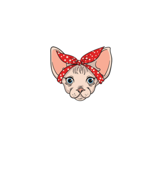 sphynx mom model negru pe tricou
