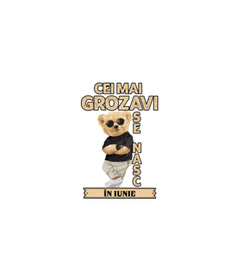 Teddy cel cool iunie model negru pe tricou
