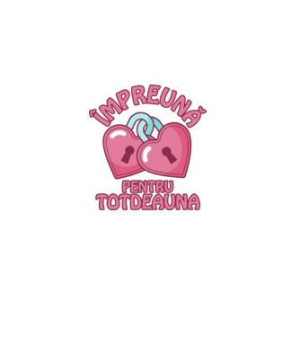 mpreună pentru totdeauna  model alb pe tricou