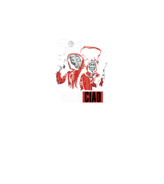 bella ciao money heist model negru pe tricou