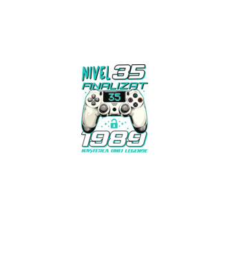 Nivel finalizat 35 1990 model negru pe tricou