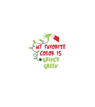 Grinch Green model negru pe tricou