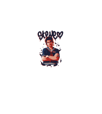 steve stranger things model gri pe tricou