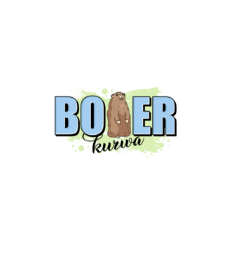 Bober Kurwa model alb pe tricou