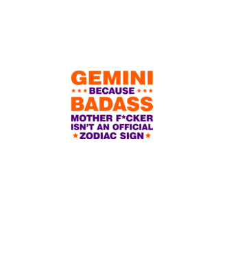 Badass zodiac GEMINI model alb pe tricou