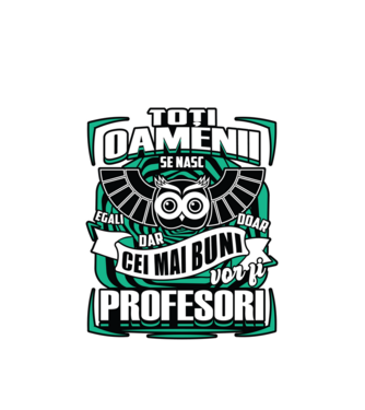 Toți oamenii profesori model alb pe tricou
