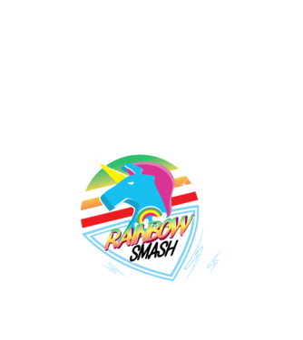 Curcubeu unicorn model nisipiu pe tricou