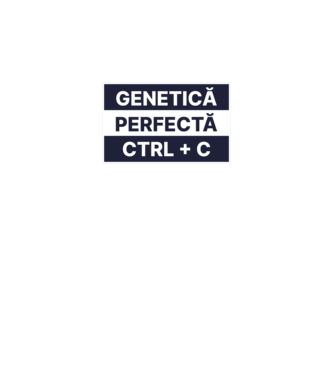 Genetică perfectă CTRL + C model alb pe tricou