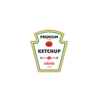 ketchup premium - calitate model roșu pe tricou