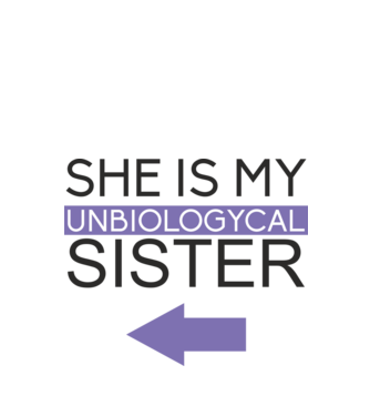 Unbiologycal Sister 02 model alb pe tricou