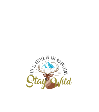 Stay wild Cerb model alb pe tricou