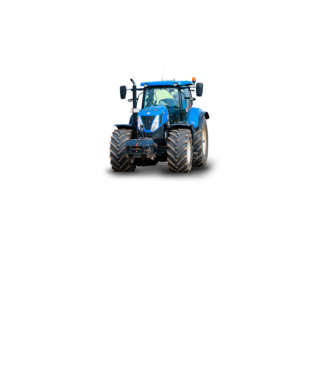TRACTOR model alb pe tricou