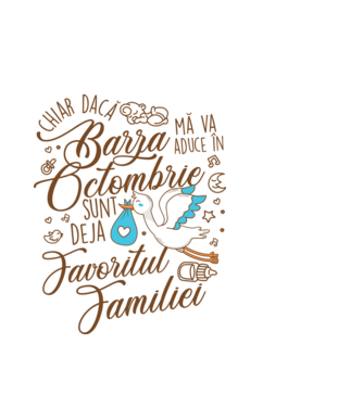 Favoritul familiei OCTOMBRIE model alb pe tricou