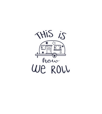 This is how we roll model alb pe tricou