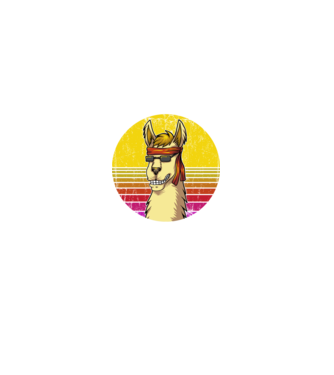No Prob LLama - Láma model negru pe tricou