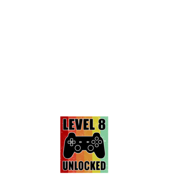 level 8 unlocked retro gamer model negru pe tricou