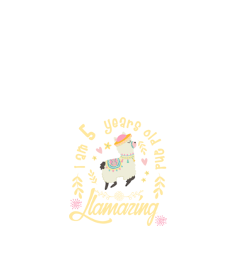Birthday Llamazing 5 years old model negru pe tricou