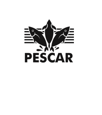 Pescar original model alb pe tricou
