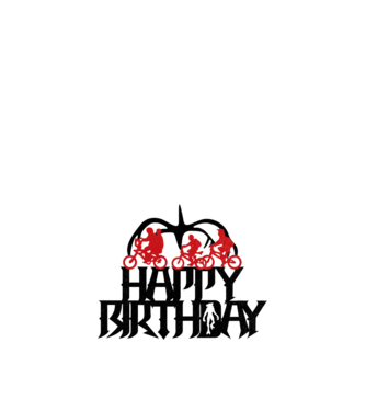 happy birthday stranger things model alb pe tricou