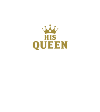 His Queen model negru pe tricou