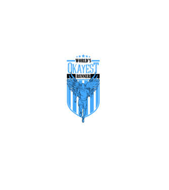 World okayest runner model alb pe tricou