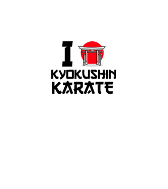 I love Kyokushin Karate model gri pe tricou