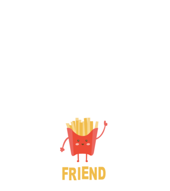 Friends cartofi model alb pe tricou