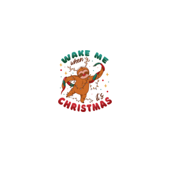 Christmas Sloth model gri pe tricou