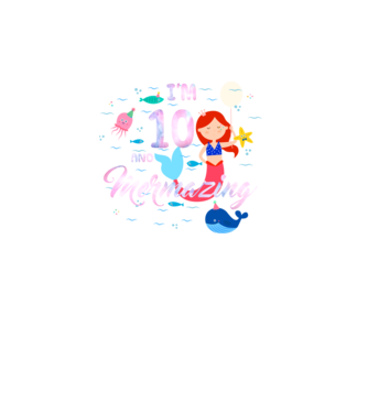 Mermazing Birthday 10 model turcoaz pe tricou