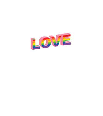 Love pride model alb pe tricou