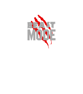 Beast mode model mov pe tricou