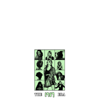 Taylor Swift ERAS green model negru pe tricou