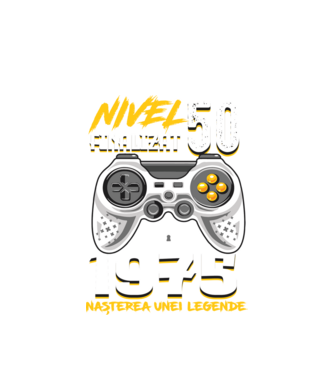 Nivel Finalizat 50 model alb pe tricou