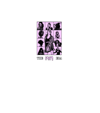 Taylor Swift ERAS lilac model negru pe tricou