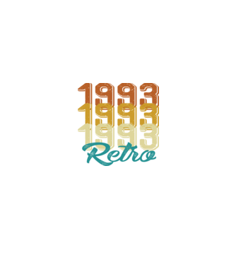 Retro 1993 model negru pe tricou