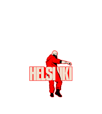 helsinki la casa de papel model negru pe tricou