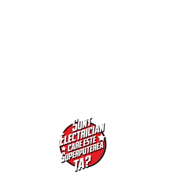 sunt electrician, care este superputerea ta? model negru pe tricou