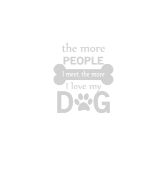 The more people i meet model negru pe tricou