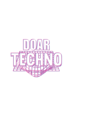 Doar techno model alb pe tricou