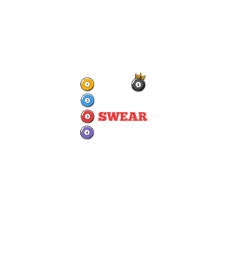 Aim swear shoot repeat - biliard v2 model negru pe tricou