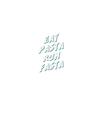 eat pasta run fasta model negru pe tricou