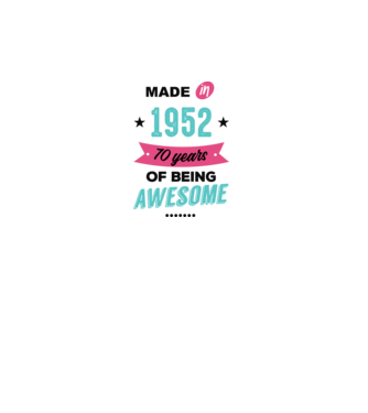 MADE in 1952 model alb pe tricou