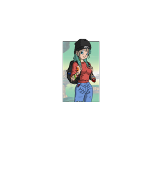 dragon ball bulma model negru pe tricou
