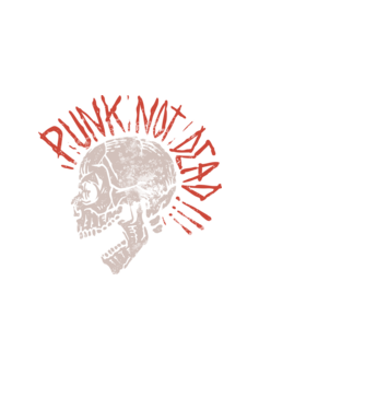 Punk Not Dead model alb pe tricou