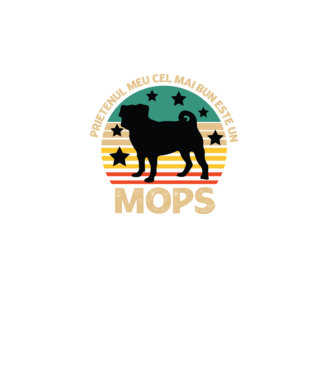 Prietenul meu cel mai bun este un mops model turcoaz pe tricou