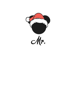 mr christmas model gri pe tricou