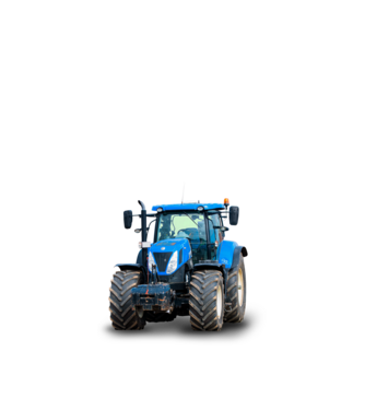 TRACTOR model alb pe tricou