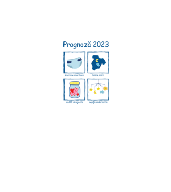Prognoză 2023 model alb pe tricou