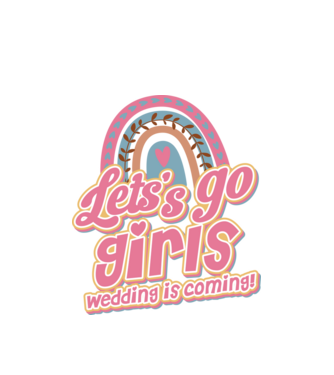 Lets go girls model alb pe tricou