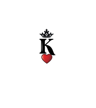 Cuplu HeartKing model alb pe tricou
